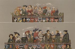 1520年のアウクスブルクの高貴な男女の踊り 作： German School